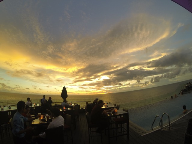 Sunset over the indian ocean Colombo