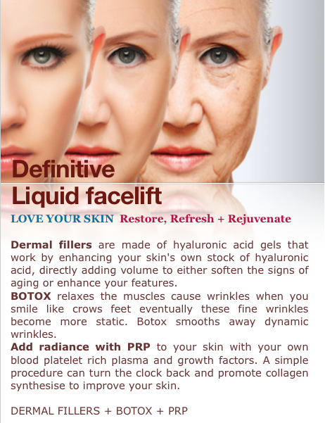 BOTOX Filler PRP anti aging anti wrinkle smooth skin